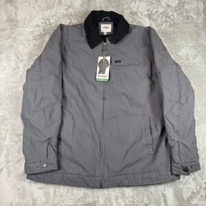 New Wrangler Men's Canvas Work Jacket Black Size XL Full Zip With Tags